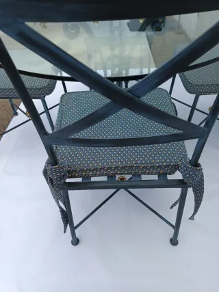 Conjunto mesa y 4 sillas exterior