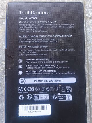 Cámara Caza Solar 4K 30fps 68MP