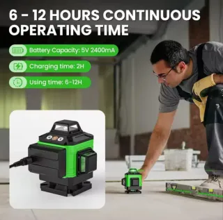 NIVEL LASER 4D DE 16 LINEAS CON TRÍPODE