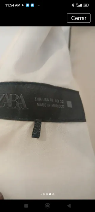 Camisa estampada beige y azul