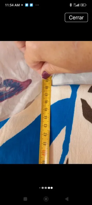 Camisa estampada beige y azul