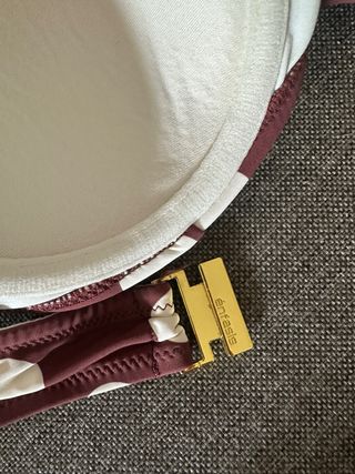 Bikini lunares Énfasis Marrón y Blanco