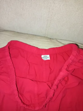 Pantalón corto rojo mujer