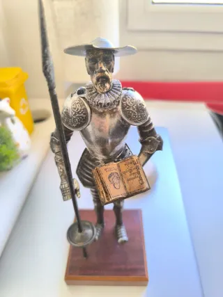 Figura Don Quijote Metal y Madera
