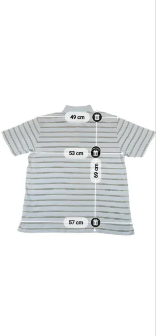 Polo Nautica a righe bianco e beige taglia M