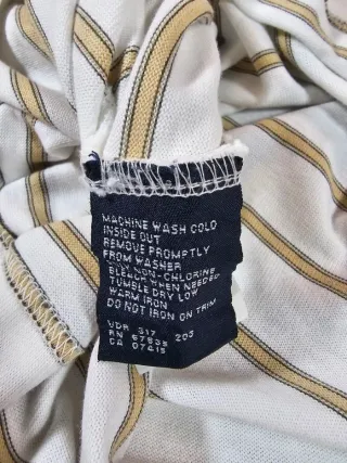 Polo Nautica a righe bianco e beige taglia M