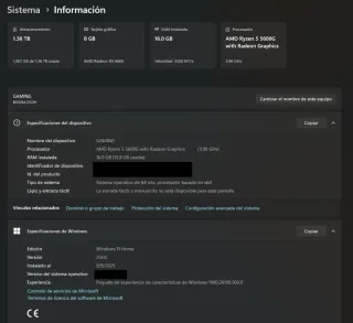 PC Gaming RX 6600, SSD 1TB