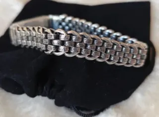 Pulsera Plata S925 con Piedra Verde