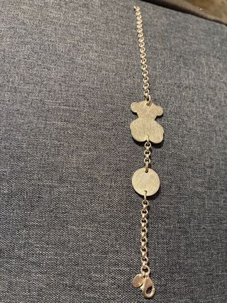 Pulsera Tous plata oso y círculo