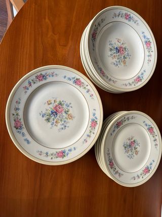 VAJILLA ANTIGUA PORCELANA LIMOGES