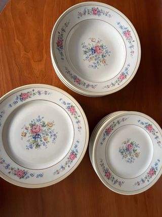 VAJILLA ANTIGUA PORCELANA LIMOGES