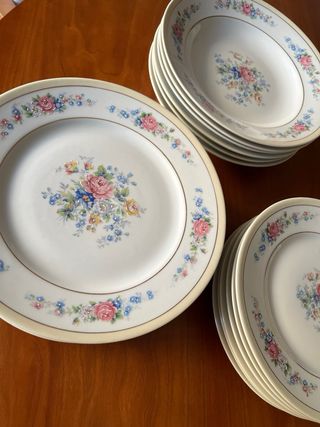 VAJILLA ANTIGUA PORCELANA LIMOGES