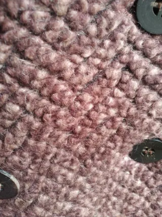 Chaqueta de lana morada