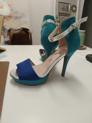 Sandalias Lola Blu Mujer Piel Azul/Verde Talla 38