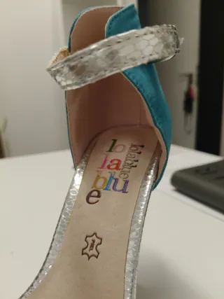 Sandalias Lola Blu Mujer Piel Azul/Verde Talla 38