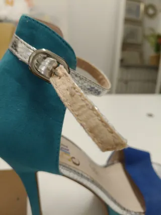 Sandalias Lola Blu Mujer Piel Azul/Verde Talla 38