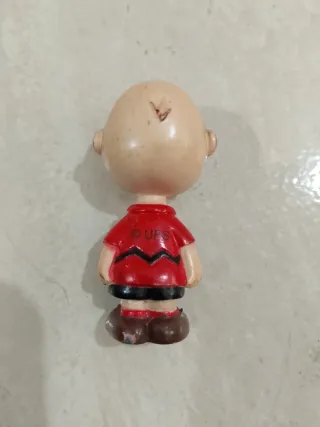 Muñeco goma pvc Charlie Brown Carlitos años 60