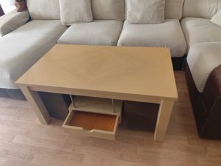 Mesita de centro de madera elevable