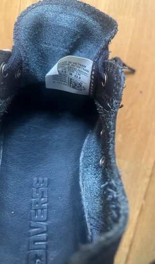 Converse All Star Cuero Negro Talla 36