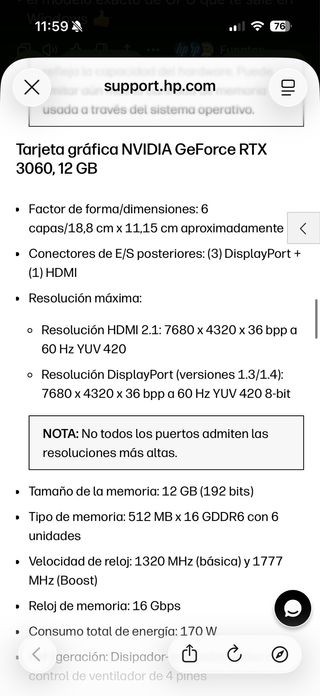Ordenador HP OMEN 25L GT15 i7-12700F / RTX 3060