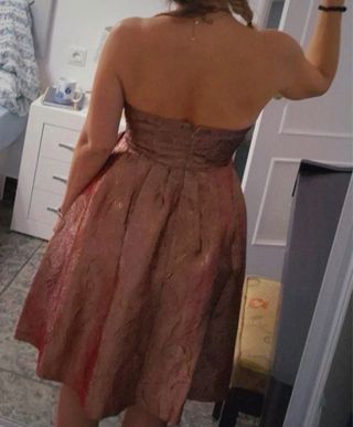 Vestido dorado Easy wear (El Corte Inglés)