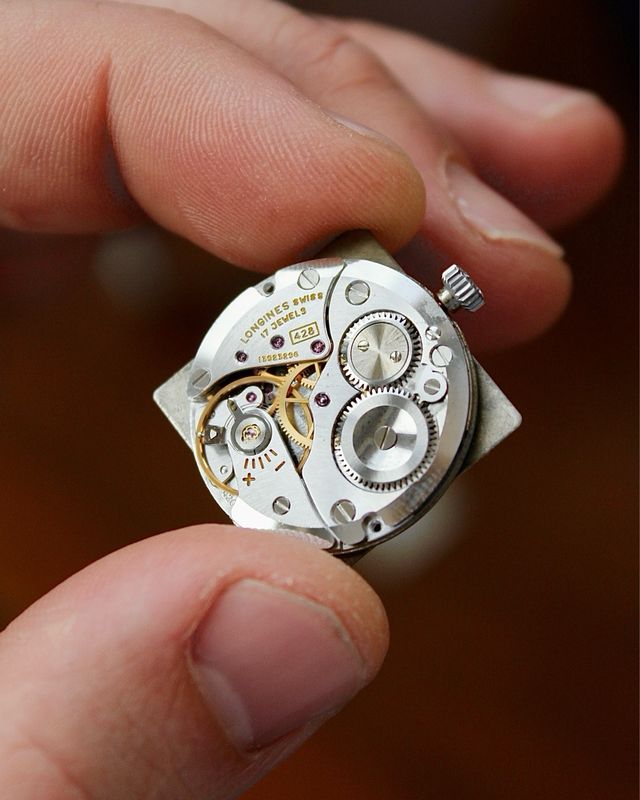 Reloj Longines 1960 Cuadrado Piel Marrón