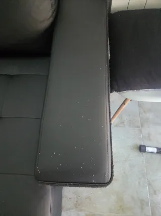 Sofá Seccional Piel Sintética Negro Solo por hoy