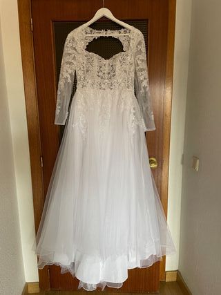 Vestido de Novia Largo Manga Larga