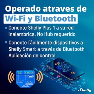 Shelly Plus 1, Relé Interruptor Inteligente Wi-Fi