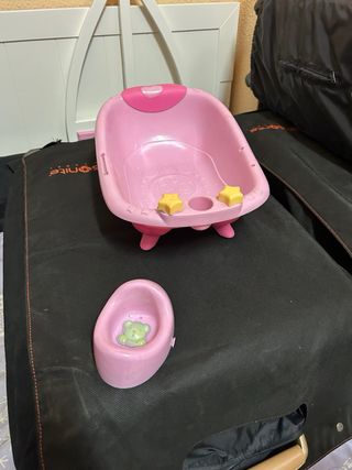 Bañera Nenuco rosa con estrellas