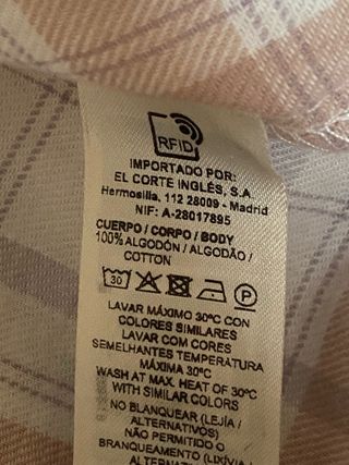 Vestido largo cuadros rosa, gris y blanco.