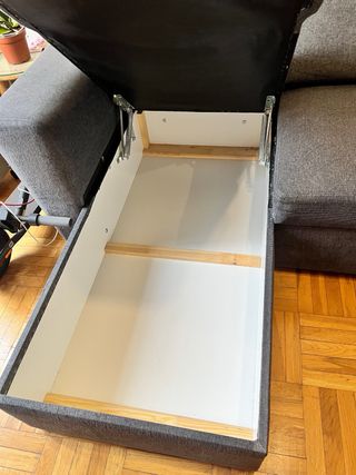 Sofá cama chaise longue gris 3 plazas JYSK