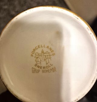 Jarrón Porcelana Sneroll Grup Oro Fino