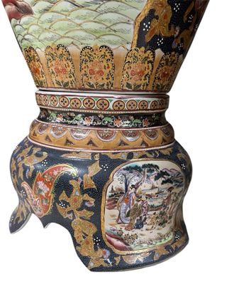Gran Jarrón Chino Porcelana Firmado