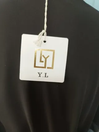 Vestido negro plisado talla única