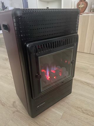 Estufa de gas azul como nueva