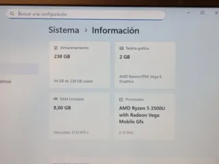 Portátil HP Ryzen 5 SSD Windows11 Office