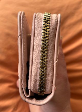 Monedero tejido rosa