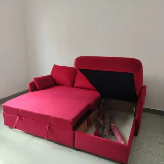 Sofá Cama Rosa con Arcón