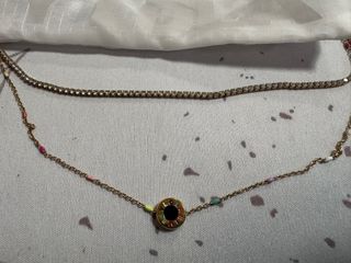 Collar Bimba y Lola dorado y multicolor