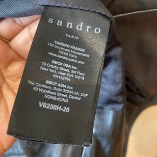 SANDRO PARIS mujer -Chaqueta Cuero SIOUXIE Talla S