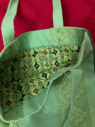 3 Bolsos de tela hechos a mano con encajes