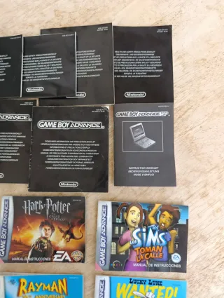 Lote manuales Nintendo Gameboy Advance Sp