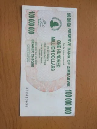 Billetes Zimbabwe