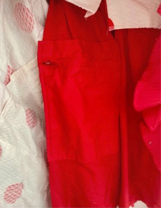 Falda flamenca lunares roja y blanca