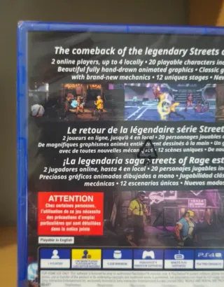 Streets Of Rage 4 PS4 Anniversary Edition Precinta