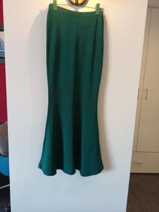 Falda sirena larga verde