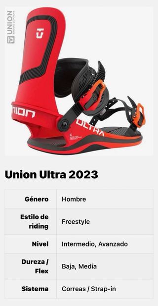 Fijaciones Snowboard Union Ultra Talla L