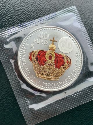 Moneda 40€ 2024 Proclamación Felipe VI