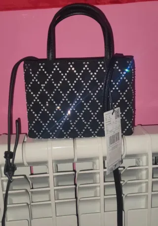 Bolso Mango Negro Brillante sin estrenar